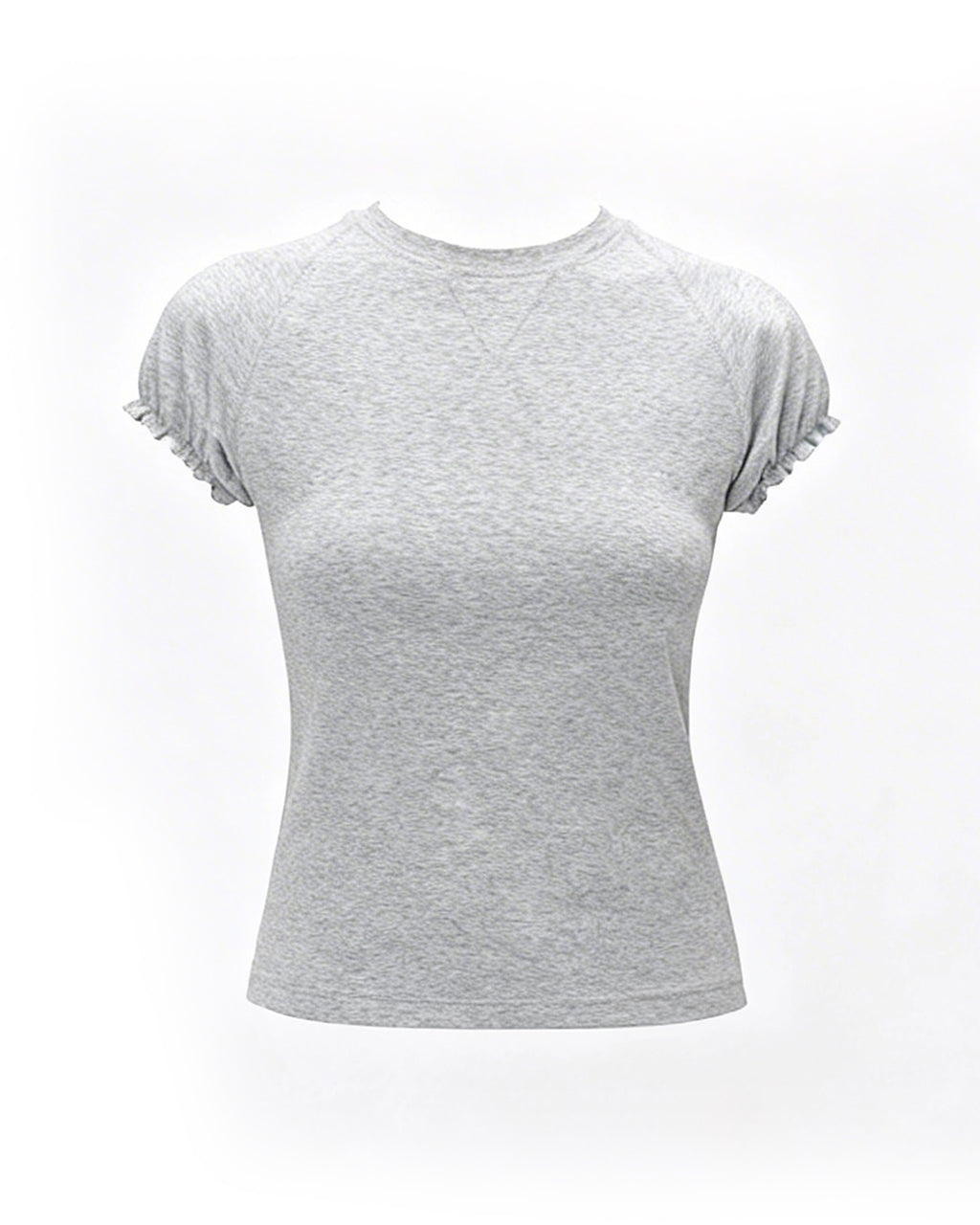 トライアングルステッチTシャツ｜杢グレー