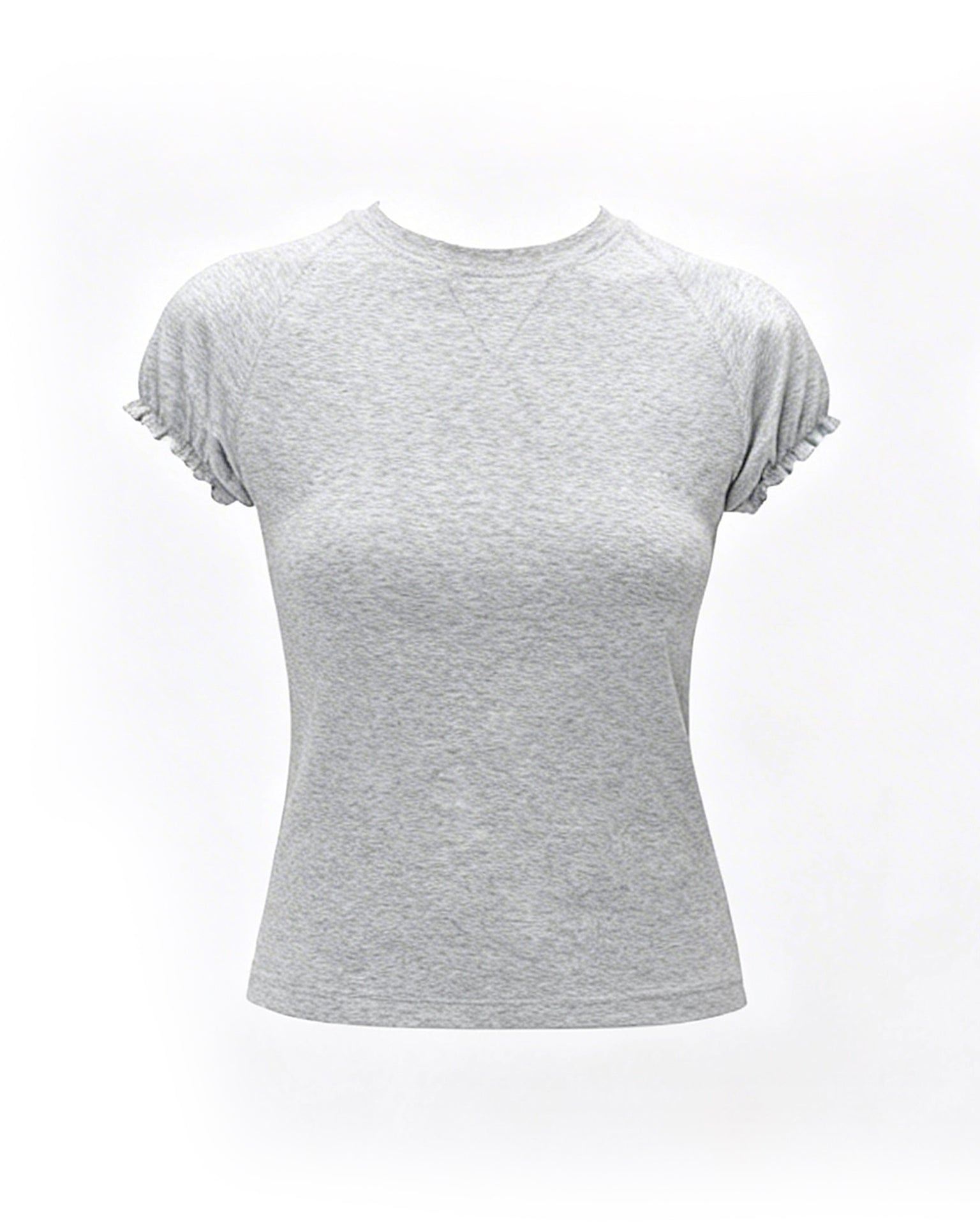 トライアングルステッチTシャツ｜杢グレー