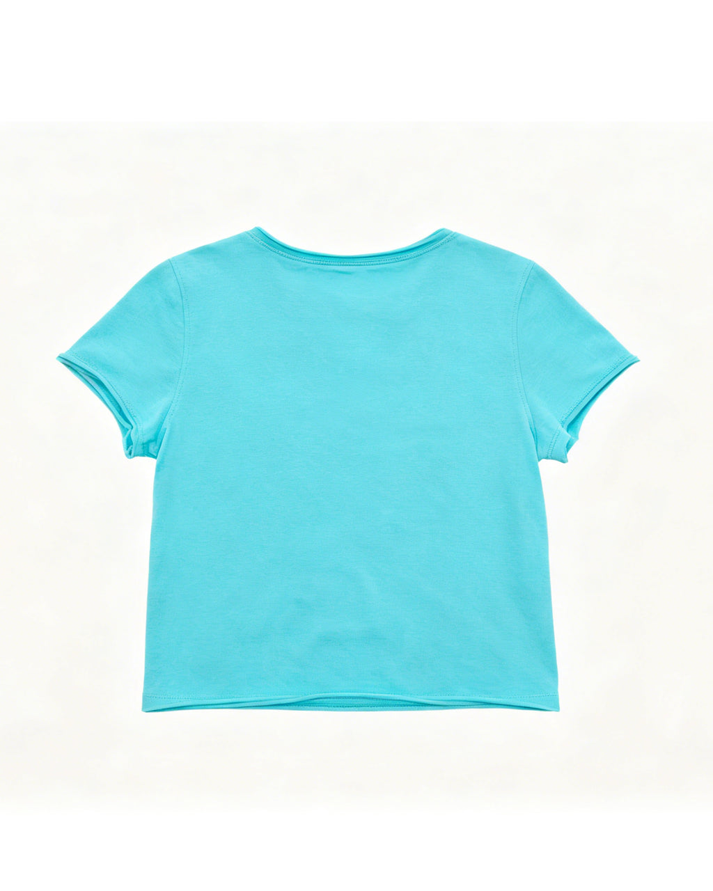 カットオフ VネックTシャツ｜ミントブルー