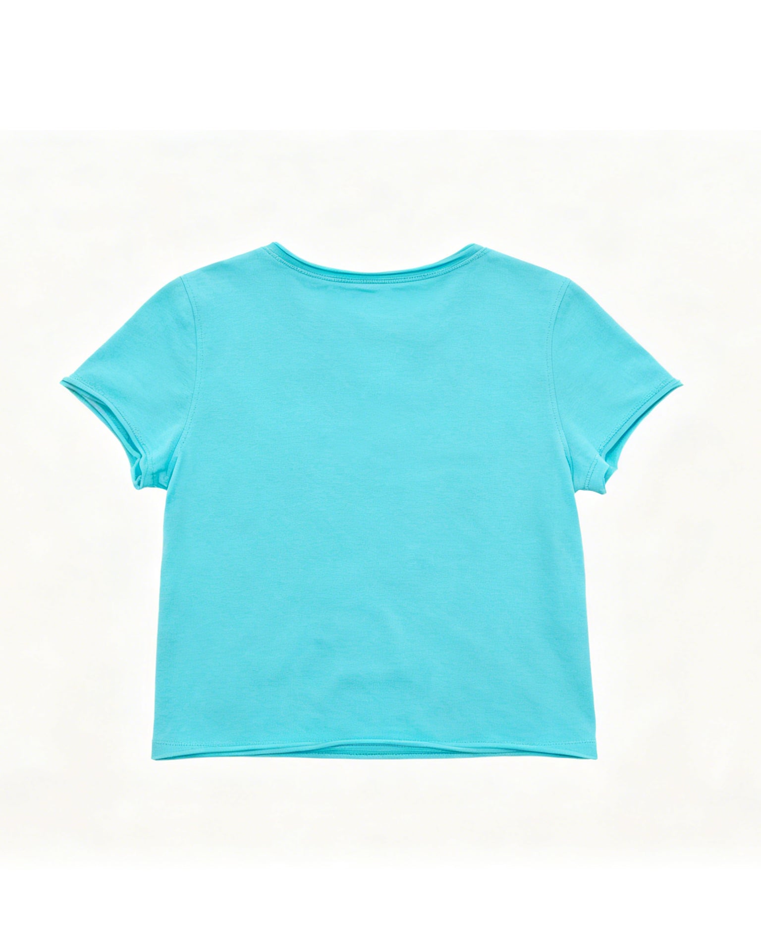 カットオフ VネックTシャツ｜ミントブルー