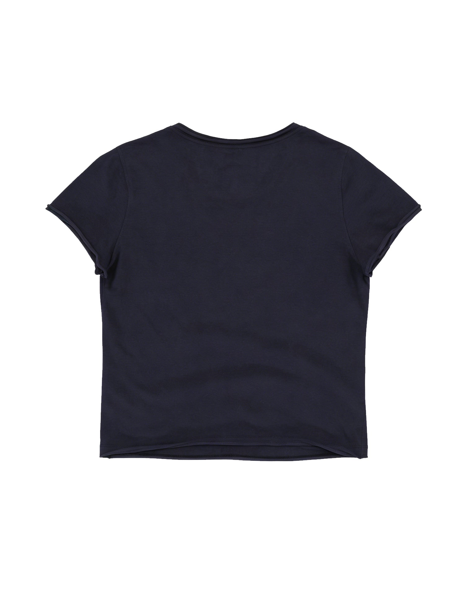 カットオフ VネックTシャツ｜ネイビー