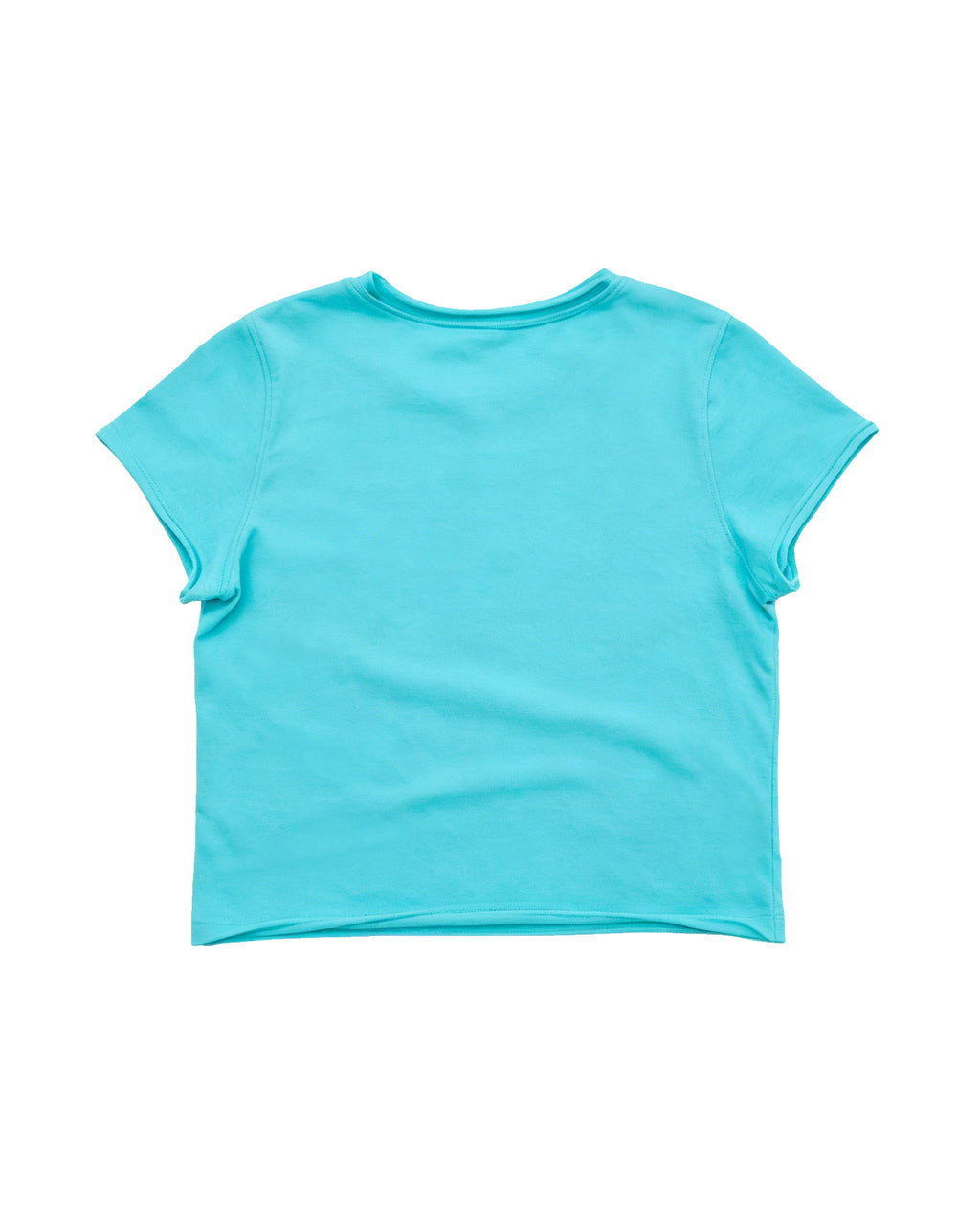 カットオフ クルーネックTシャツ｜ミントブルー