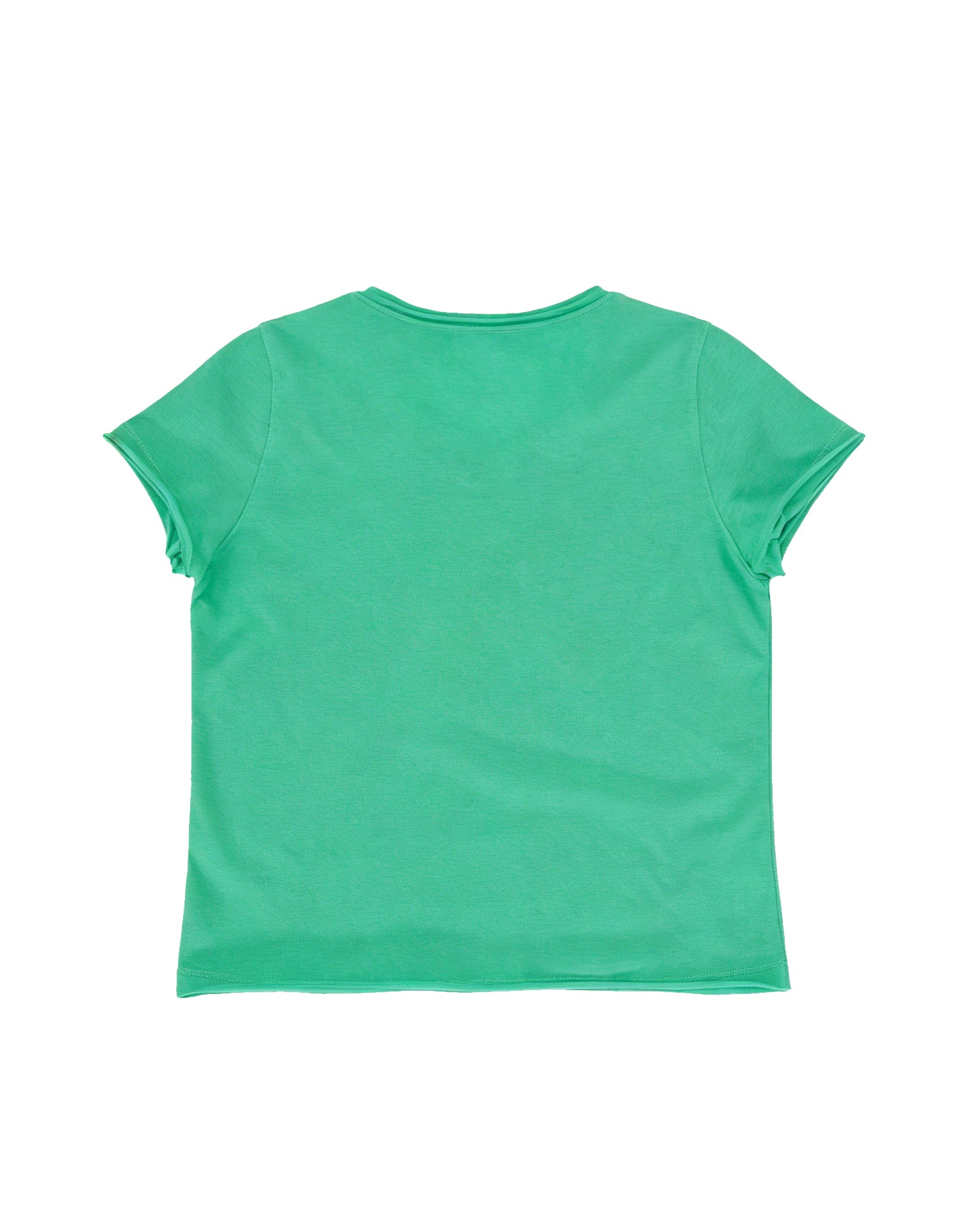 カットオフ クルーネックTシャツ｜グリーン