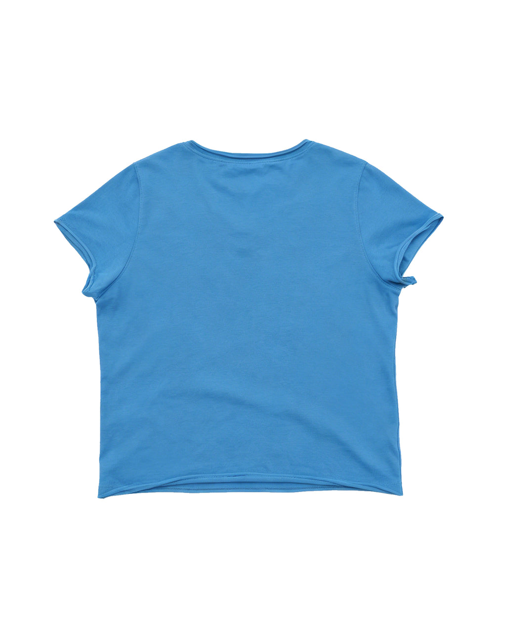 カットオフ クルーネックTシャツ｜フレンチブルー