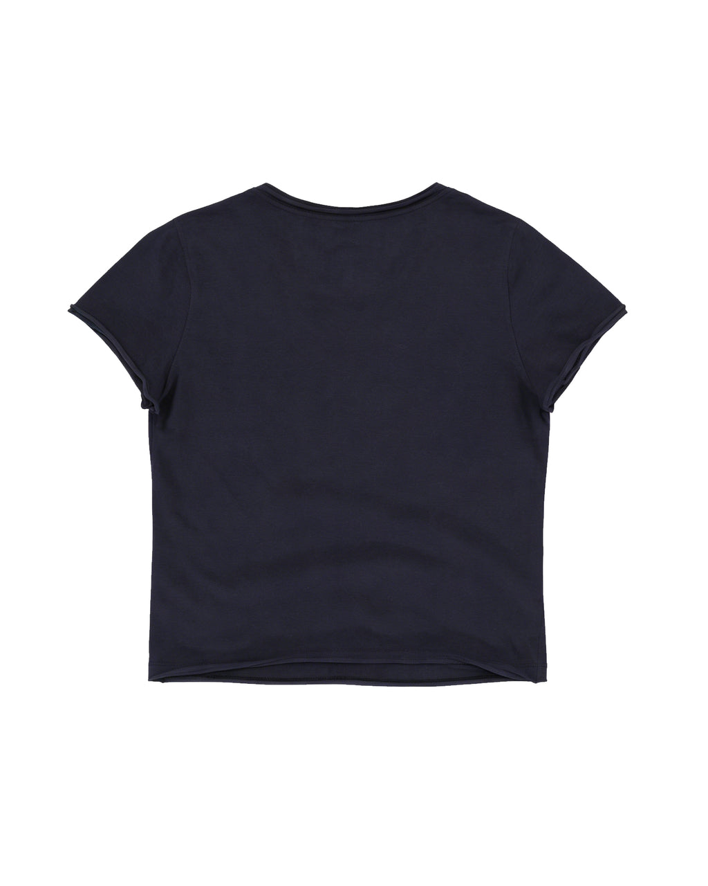 カットオフ クルーネックTシャツ｜ネイビー