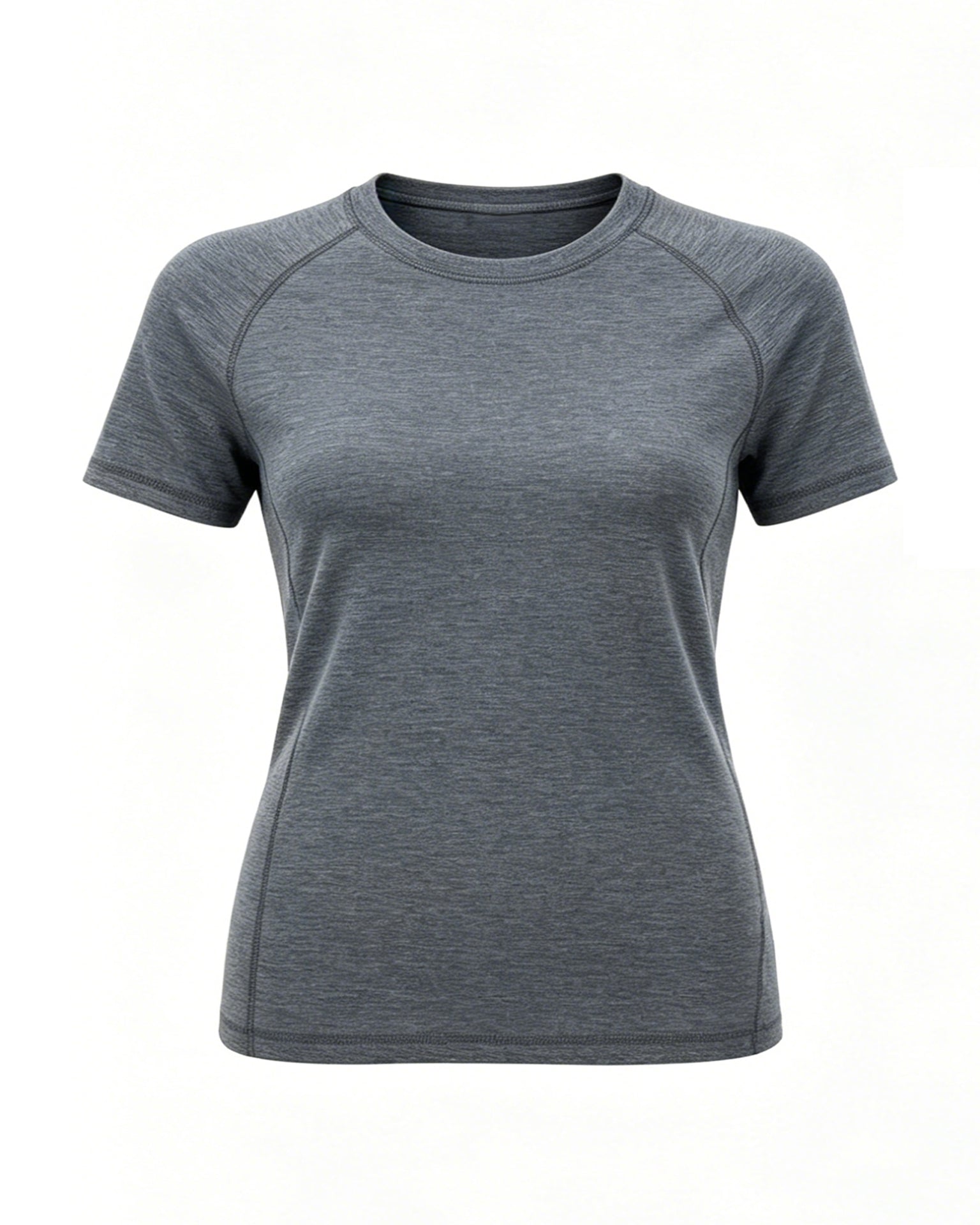 ラグラン クルーネックTシャツ｜杢グレー