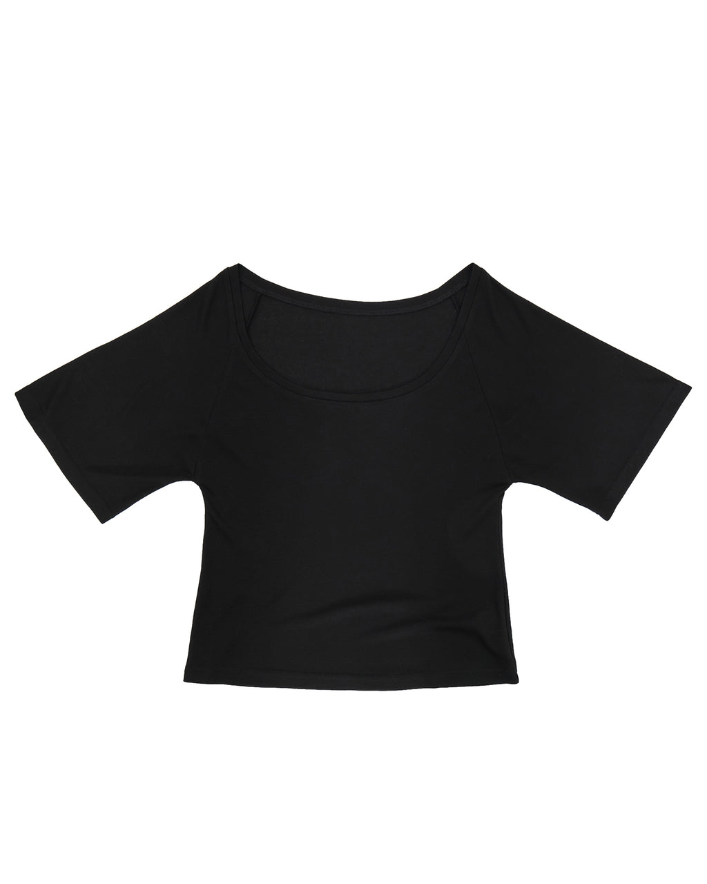 ワイドネック オフショルダーTシャツ｜ブラック