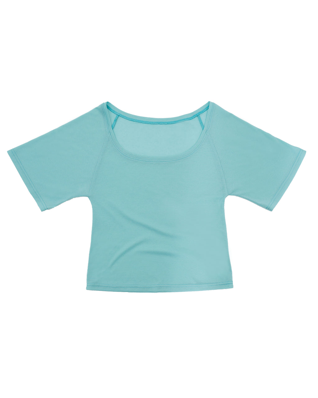 ワイドネック オフショルダーTシャツ｜ミントグリーン