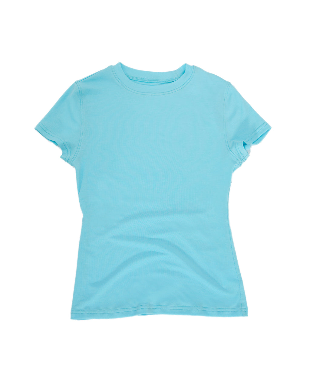 アイスシルク クルーネックTシャツ｜ミントブルー