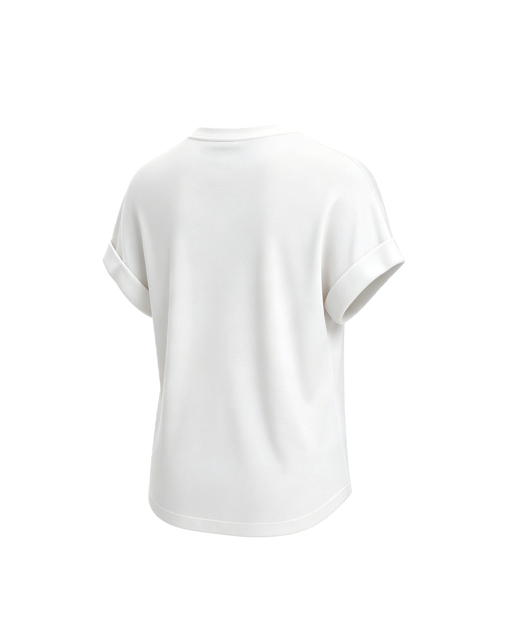 ロールスリーブ ルーズTシャツ｜ホワイト