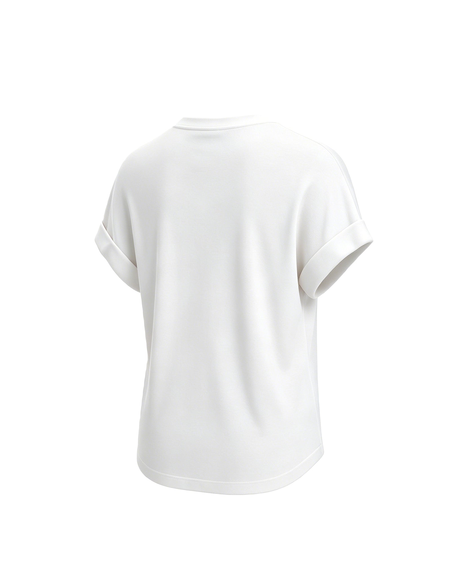 ロールスリーブ ルーズTシャツ｜ホワイト