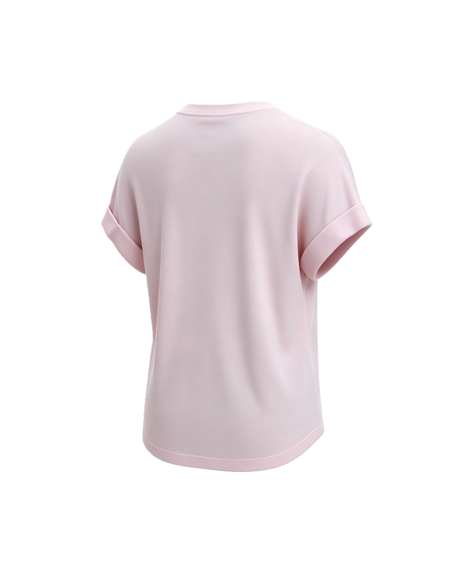ロールスリーブ ルーズTシャツ｜サクラピンク